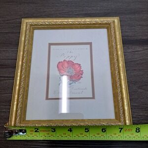 Gold Ornate Framed Botanical Print August Flower The Poppy P Nudicaulis